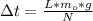 \Delta t=\frac{L*m_{o}*g}{N}