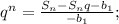 q^n=\frac {S_n-S_nq-b_1}{-b_1};