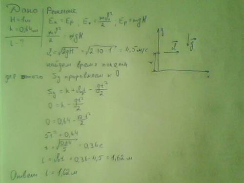 Снаряд» пружинного пистолета при выстреле вертикально вверх поднимается на высоту h = 1м. какой буде
