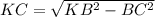 KC=\sqrt{KB^{2}-BC^{2}}