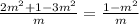 \frac{2m^{2}+1-3m^{2}}{m}=\frac{1-m^{2}}{m}