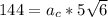 144=a_c*5\sqrt{6}