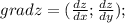 grad z=(\frac{dz}{dx};\frac {dz}{dy});