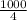 \frac{1000}{4}