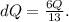 dQ=\frac{6Q}{13}.