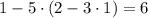 1-5\cdot(2-3\cdot1)=6