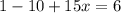 1-10+15x=6