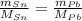 \frac{m_{Sn}}{M_{Sn}} =\frac{m_{Pb}}{M_{Pb}}