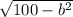 \sqrt{100-b^{2}}