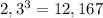 2,3^{3}=12,167