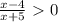  \frac{x-4}{x+5} \ \textgreater \ 0