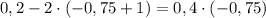 0,2-2\cdot(-0,75+1)=0,4\cdot(-0,75)