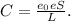 C=\frac{e_0eS}{L}.