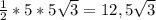 \frac{1}{2}*5*5\sqrt{3}=12,5\sqrt{3}