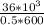 \frac{36*10^3}{0.5*600}