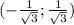 (-\frac{1}{\sqrt{3}};\frac{1}{\sqrt{3}})