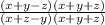 \frac{(x+y-z)(x+y+z)}{(x+z-y)(x+y+z)}