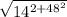 \sqrt{14^{2+48^{2}}}