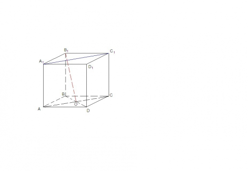 1)дан куб abcda1b1c1d1 . о-точка пересечения диагоналей abcd. докажите , что прямые b1o и a1c1 перпе