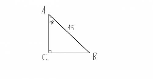 Втреугольнике abc угол c равен 90 градусов ab=15 sina=0,8 найдите длину стороны ac