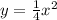 y = \frac{1}{4} x^{2} 