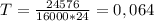 T=\frac{24576}{16000*24}=0,064