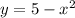 y=5-x^2