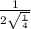 \frac{1}{2\sqrt{\frac{1}{4}}}