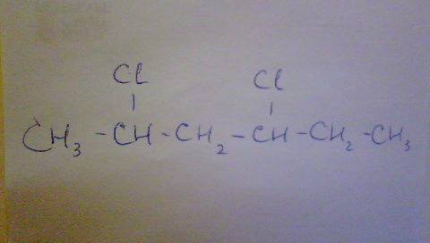 Структурная формула 2,4 дихлоргексан