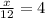 \frac{x}{12}=4