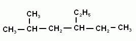 Структурная формула алкана: 2-метил-4-этилгексан