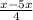 \frac{x-5x}{4}