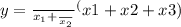  y=\frac{}{ x_1+ \frac{}{x_2}} ^ (x1+x2+x3)