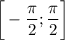 \bigg[-\dfrac{\pi}{2};\dfrac{\pi}{2}\bigg]