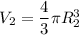 V_2 = \dfrac 43\pi R_2^3