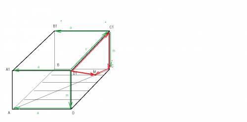 Впараллелепипеде авсda1b1c1d1 точка м лежит на отрезке ас, причем ам: мс = 4: 1. разложите вектор d1