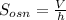  S_{osn} = \frac{V}{h} 