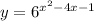  y=6^{ x^{2}-4x-1 } 