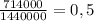 \frac{714000}{1440000}=0,5