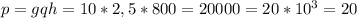 p=gqh=10*2,5*800=20000=20*10^3=20