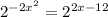 2^{-2x^{2}}=2^{2x-12}