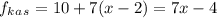 f_k_a_s=10+7(x-2)=7x-4