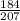  \frac{184}{207} 