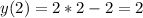 y(2)=2*2-2=2