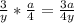 \frac{3}{y} *\frac{a}{4}=\frac{3a}{4y}