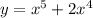 y=x^{5}+2x^{4}