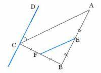 По ! прямая cd проходит через вершину треугольника abc и не лежит в плоскости abc . e и f середины о