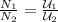  \frac{N_1}{N_2}= \frac{\mathcal U_1}{\mathcal U_2} \\&#10; 