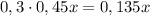 0,3\cdot 0,45x=0,135x