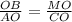 \frac{OB}{AO} = \frac{MO}{CO}